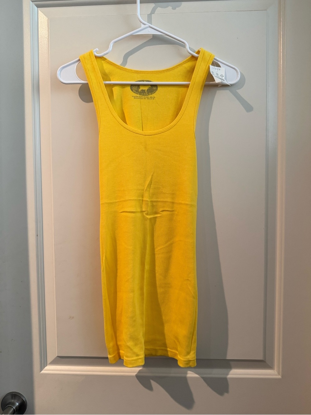 J. Crew Yellow Ribbed Tank
